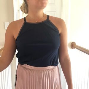 Trina Turk Navy Blouse